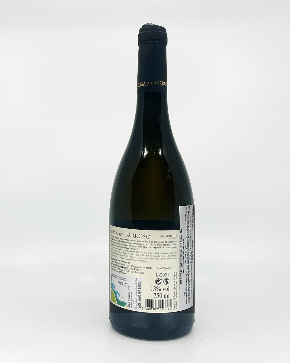 Casa do Barroso Alvarinho Reserva White 2021 - The Green Wine
