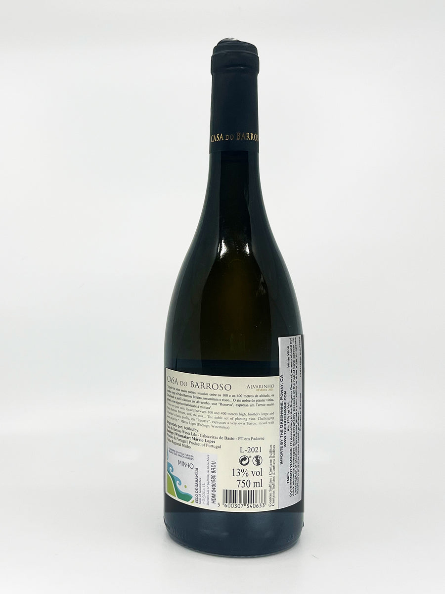 Casa do Barroso Alvarinho Reserva White 2021 - The Green Wine