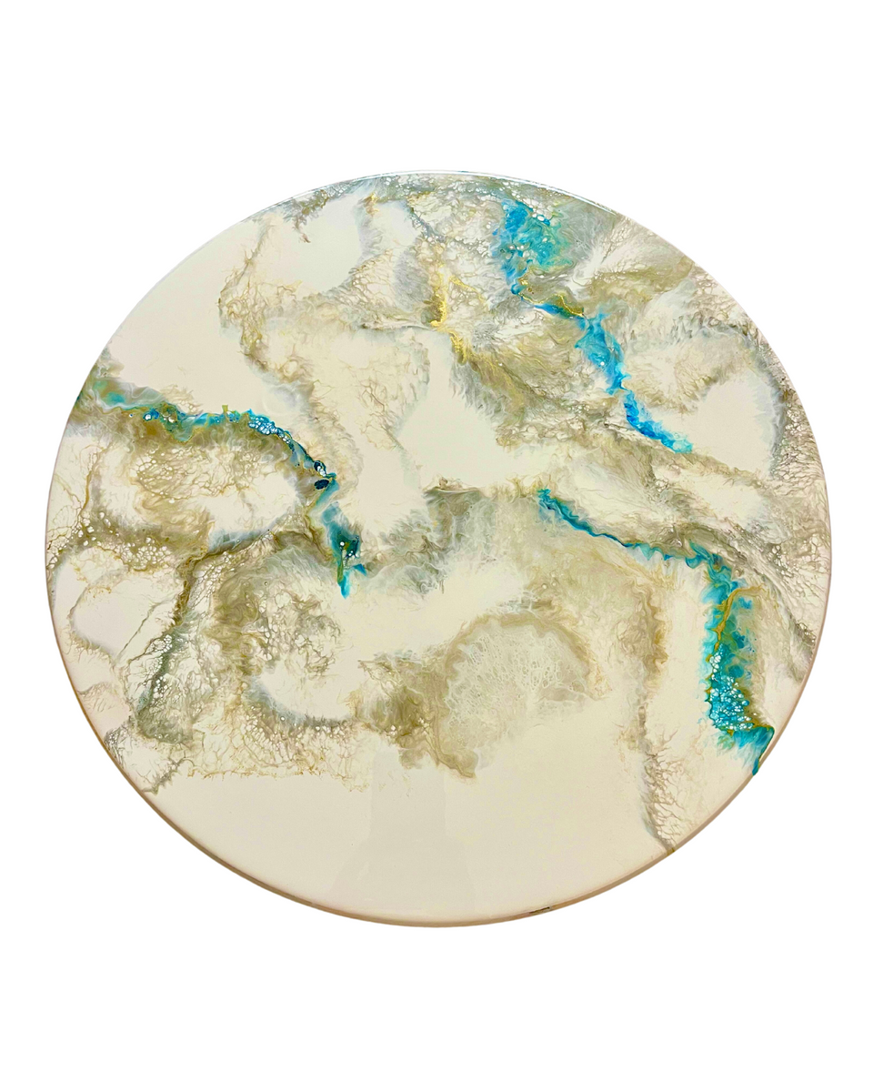 18 Inch Marbled Lazy Susan Turntable - The Green Wine